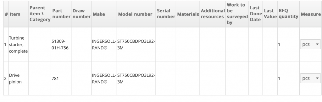 【询价】船舶备件—完整涡轮机启动器/驱动小齿轮（CK-R20240401-06）询价-泰州昌宽社区-报价采购-船用采购网-船舶物料采购-船务服务-一站式船用设备供应服务