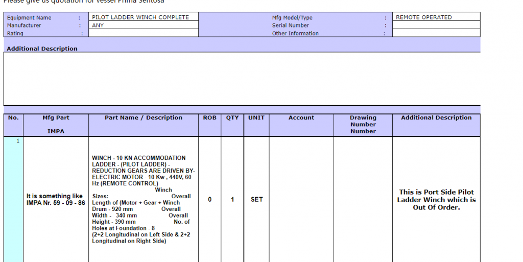 【询价】船舶备件—绞盘（CK-R20240422-12）询价-泰州昌宽社区-报价采购-船用采购网-船舶物料采购-船务服务-一站式船用设备供应服务