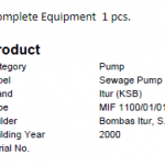 船舶备件—ltur (KSB)污水泵（CK-C20240412-05）询价-船用采购网-船舶物料采购-船务服务-一站式船用设备供应服务