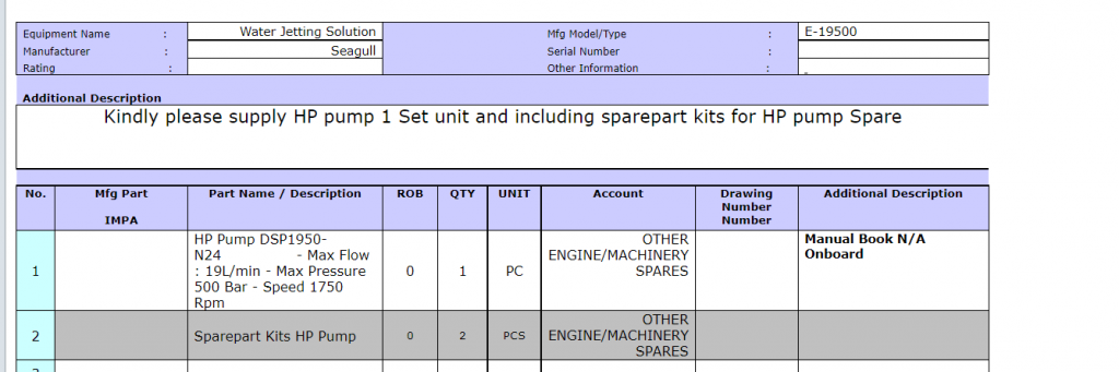 【询价】船舶备件—泵（CK-R20240407-28）询价-泰州昌宽社区-报价采购-船用采购网-船舶物料采购-船务服务-一站式船用设备供应服务