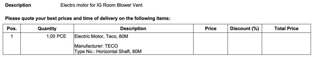 【询价】船舶备件—排风扇（TECO 80M）电机（CK-R20240407-11）询价-泰州昌宽社区-报价采购-船用采购网-船舶物料采购-船务服务-一站式船用设备供应服务