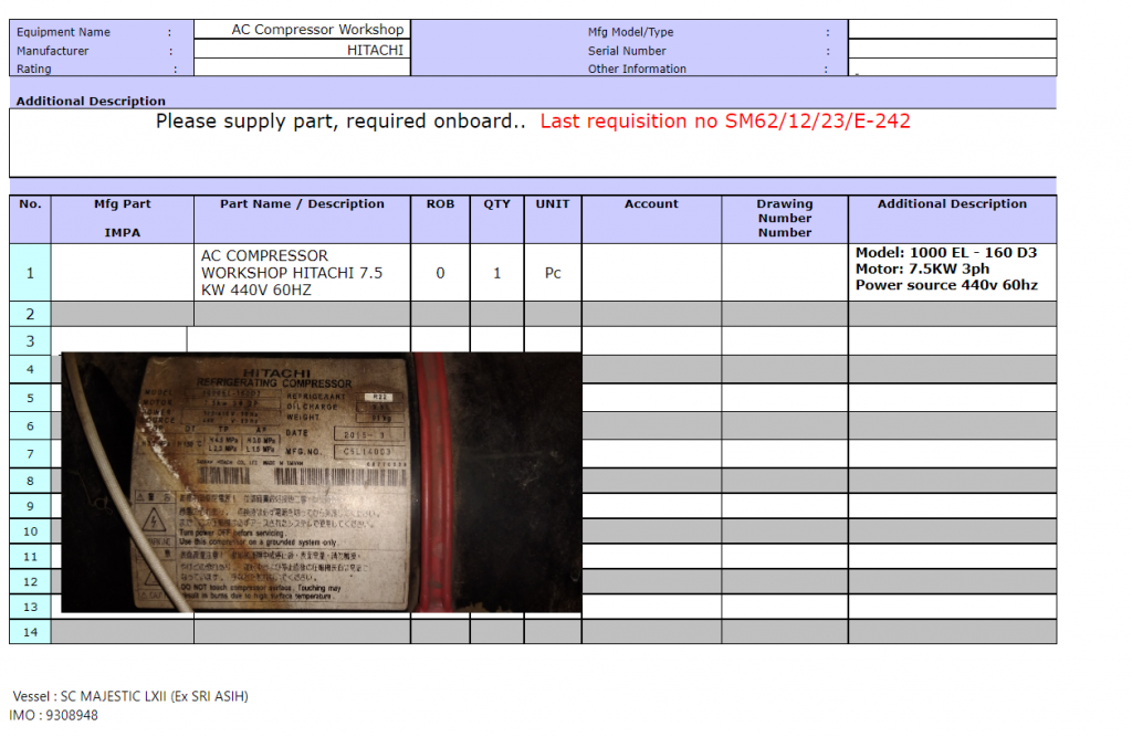 【询价】船舶备件—交流压缩机配件（CK-R20240407-25）询价-泰州昌宽社区-报价采购-船用采购网-船舶物料采购-船务服务-一站式船用设备供应服务