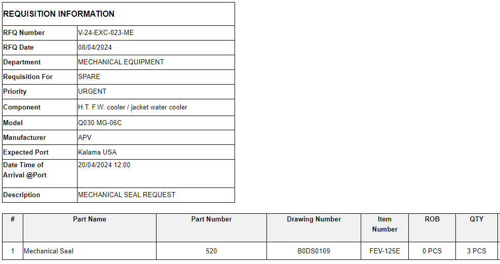 【询价】船舶备件—机械密封（CK-C20240411-09）询价-泰州昌宽社区-报价采购-船用采购网-船舶物料采购-船务服务-一站式船用设备供应服务