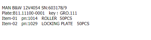 【询价】船舶备件—MAN B&W滚筒/锁定板（CK-R20240401-03）询价-泰州昌宽社区-报价采购-船用采购网-船舶物料采购-船务服务-一站式船用设备供应服务