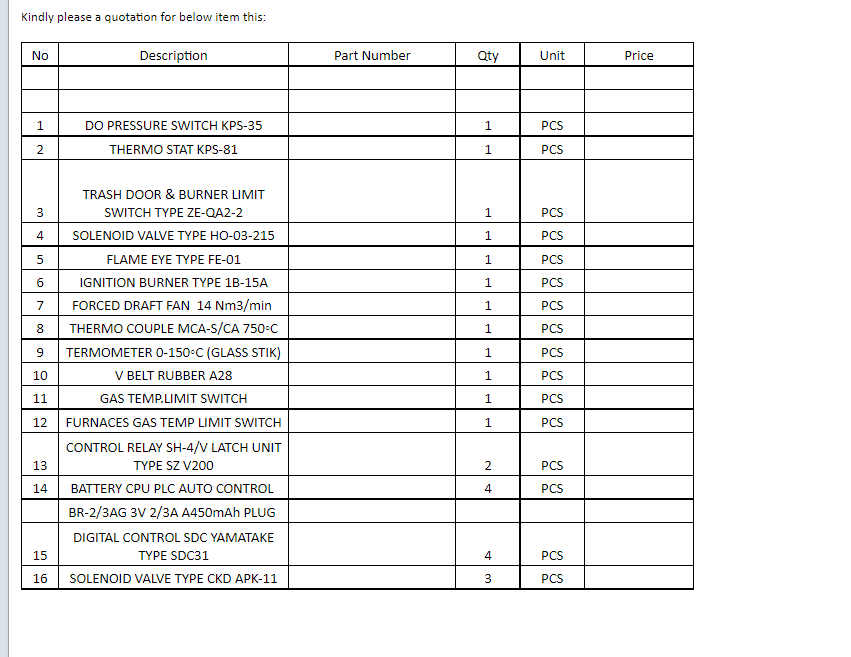 【询价】船舶备件—配件（CK-R20240401-14）询价-泰州昌宽社区-报价采购-船用采购网-船舶物料采购-船务服务-一站式船用设备供应服务