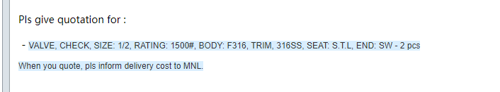 【询价】船舶备件—止回阀（CK-L20240411-02）询价-泰州昌宽社区-报价采购-船用采购网-船舶物料采购-船务服务-一站式船用设备供应服务