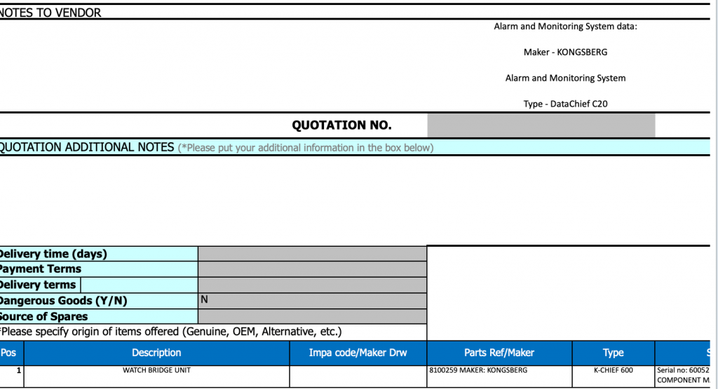 【询价】船舶备件—手表桥单元（CK-J20240410-19）询价-泰州昌宽社区-报价采购-船用采购网-船舶物料采购-船务服务-一站式船用设备供应服务