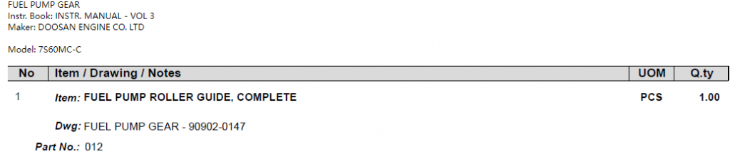 【询价】船舶备件—燃油泵滚轮导轨（CK-C20240412-01）询价-泰州昌宽社区-报价采购-船用采购网-船舶物料采购-船务服务-一站式船用设备供应服务