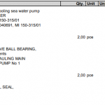 船舶备件—深沟球轴承/机械密封（CK-L20240407-02）询价-船用采购网-船舶物料采购-船务服务-一站式船用设备供应服务