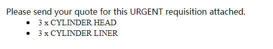 【询价】船舶备件—气缸盖/气缸衬套（CK-R20240422-15）询价-泰州昌宽社区-报价采购-船用采购网-船舶物料采购-船务服务-一站式船用设备供应服务