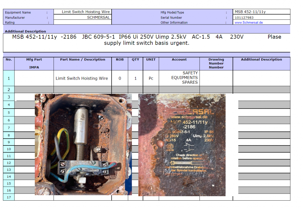 【询价】船舶备件—起重钢丝绳限位开关（CK-R20240401-15）询价-泰州昌宽社区-报价采购-船用采购网-船舶物料采购-船务服务-一站式船用设备供应服务