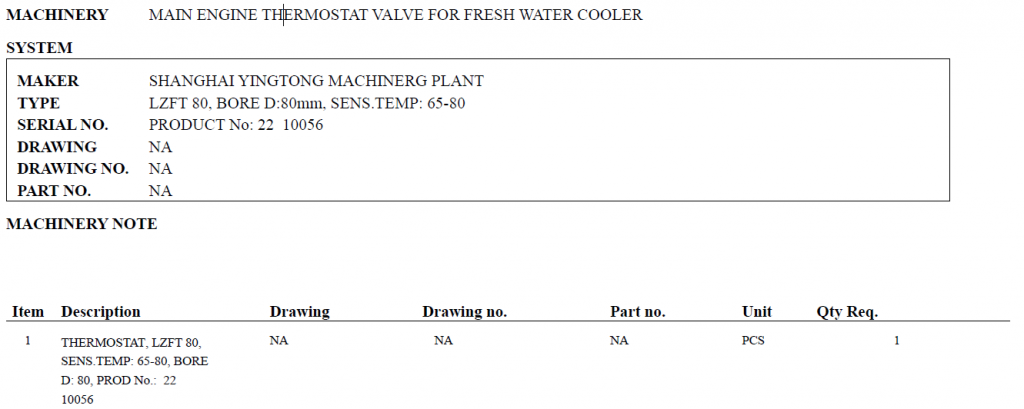 【询价】船舶备件—恒温器（CK-C20240424-16）询价-泰州昌宽社区-报价采购-船用采购网-船舶物料采购-船务服务-一站式船用设备供应服务