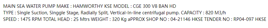 【询价】船舶备件—主海水泵配件（CK-C20240410-05）询价-泰州昌宽社区-报价采购-船用采购网-船舶物料采购-船务服务-一站式船用设备供应服务