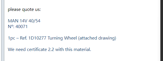 【询价】船舶备件—转轮（CK-R20240410-06）询价-泰州昌宽社区-报价采购-船用采购网-船舶物料采购-船务服务-一站式船用设备供应服务