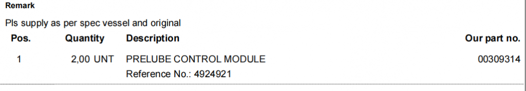 【询价】船舶备件—预润滑控制模块（CK-R20240407-26）询价-泰州昌宽社区-报价采购-船用采购网-船舶物料采购-船务服务-一站式船用设备供应服务