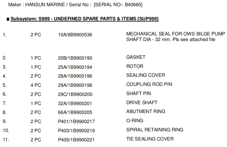 【询价】船舶备件—HANSUN配件（CK-R20240409-11）询价-泰州昌宽社区-报价采购-船用采购网-船舶物料采购-船务服务-一站式船用设备供应服务