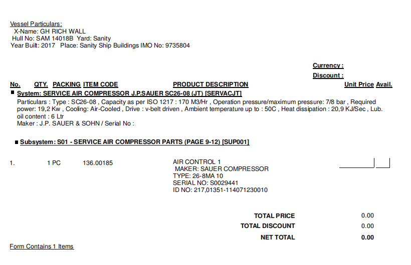 【询价】船舶备件—空气压缩机配件（CK-R20240415-09）询价-泰州昌宽社区-报价采购-船用采购网-船舶物料采购-船务服务-一站式船用设备供应服务