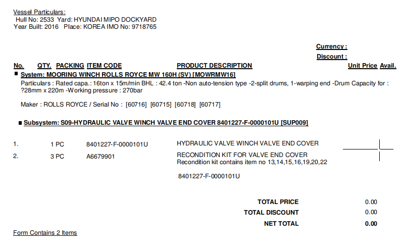 【询价】船舶备件—阀端盖&整修套件（CK-R20240415-10）询价-泰州昌宽社区-报价采购-船用采购网-船舶物料采购-船务服务-一站式船用设备供应服务