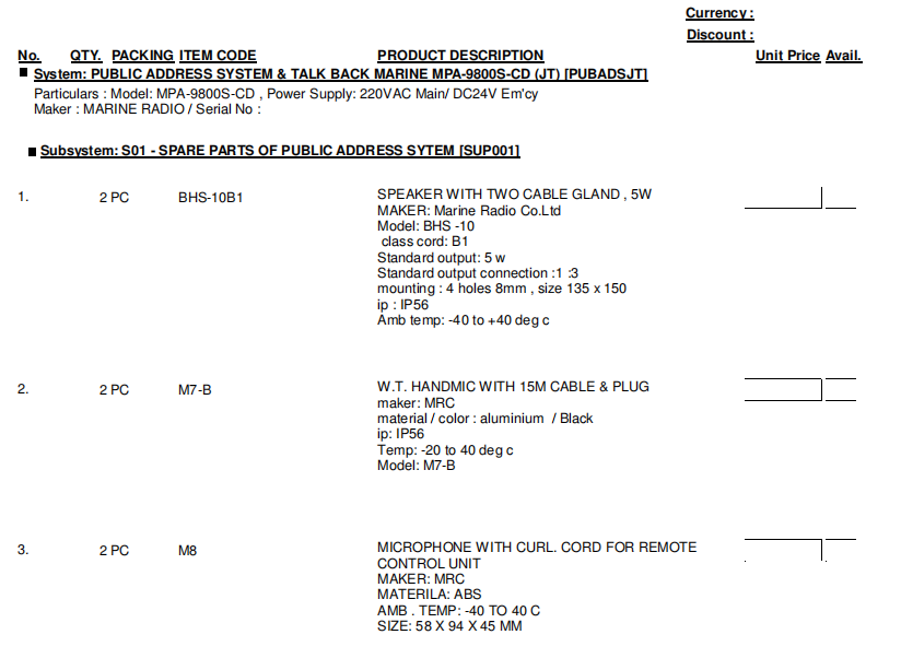 【询价】船舶备件—配件（CK-R20240415-18）询价-泰州昌宽社区-报价采购-船用采购网-船舶物料采购-船务服务-一站式船用设备供应服务