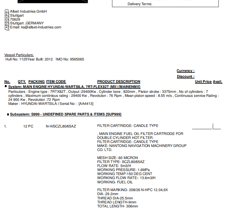 【询价】船舶备件—滤芯匣/差压指示器（CK-R20240417-08）询价-泰州昌宽社区-报价采购-船用采购网-船舶物料采购-船务服务-一站式船用设备供应服务