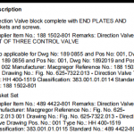 船舶备件—方向阀块配件/垫片组（CK-R20240418-20）询价-船用采购网-船舶物料采购-船务服务-一站式船用设备供应服务