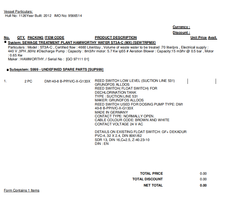 【询价】船舶备件—干簧管低电平开关（CK-R20240422-23）询价-泰州昌宽社区-报价采购-船用采购网-船舶物料采购-船务服务-一站式船用设备供应服务