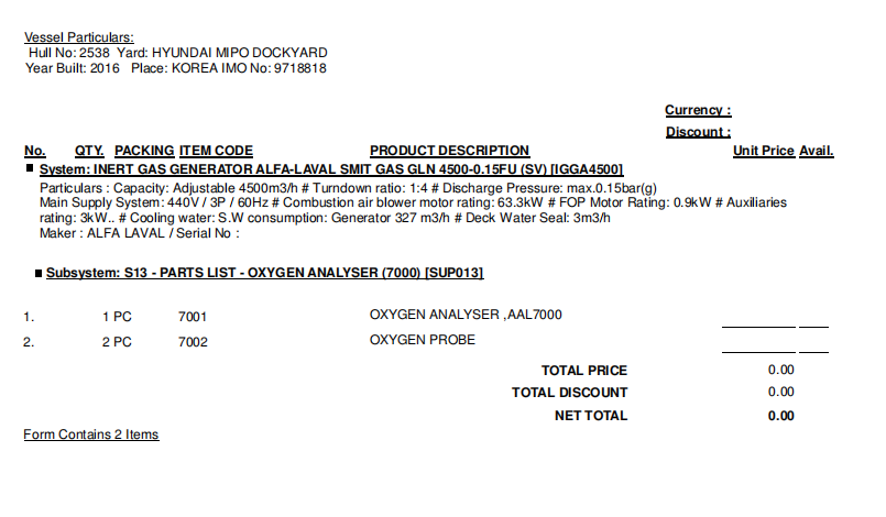 【询价】船舶备件—氧气分析仪（CK-R20240423-07）询价-泰州昌宽社区-报价采购-船用采购网-船舶物料采购-船务服务-一站式船用设备供应服务
