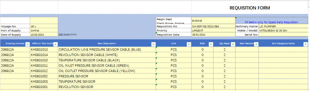 【询价】船舶备件—配件（CK-Y20240425-07）询价-泰州昌宽社区-报价采购-船用采购网-船舶物料采购-船务服务-一站式船用设备供应服务