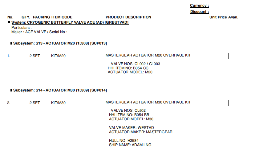 【询价】船舶备件—执行器检修套件（CK-R20240425-08）询价-泰州昌宽社区-报价采购-船用采购网-船舶物料采购-船务服务-一站式船用设备供应服务
