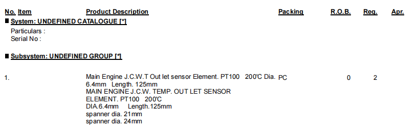 【询价】船舶备件—主机 J.C.W.T 出口传感器元件（CK-R20240402-13）询价-泰州昌宽社区-报价采购-船用采购网-船舶物料采购-船务服务-一站式船用设备供应服务