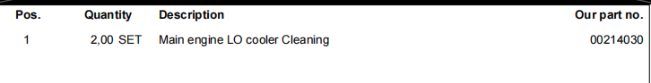 【询价】船舶备件—主机LO冷却器清洗（CK-R20240402-14）询价-泰州昌宽社区-报价采购-船用采购网-船舶物料采购-船务服务-一站式船用设备供应服务