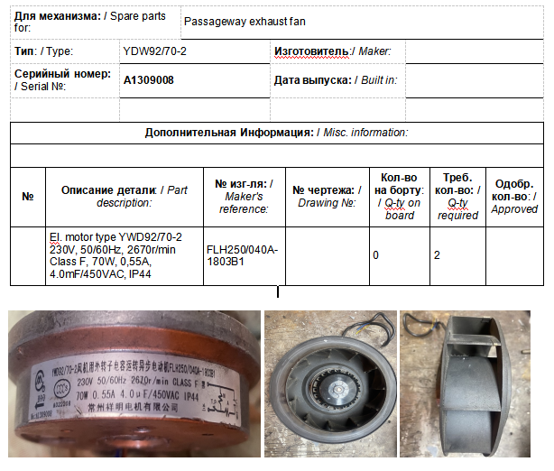 【询价】船舶备件—电动马达（CK-J20240429-09）询价-泰州昌宽社区-报价采购-船用采购网-船舶物料采购-船务服务-一站式船用设备供应服务