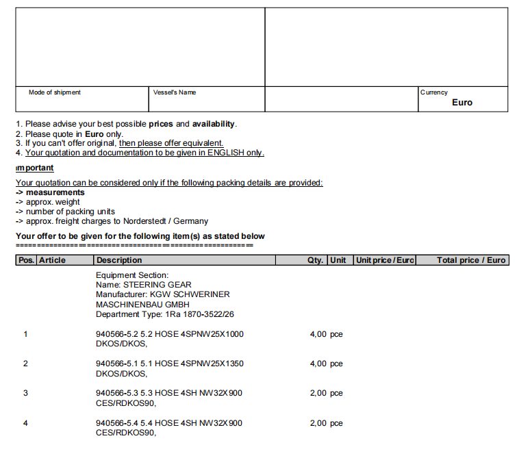【询价】船舶备件—转向器（CK-L20240430-02）询价-泰州昌宽社区-报价采购-船用采购网-船舶物料采购-船务服务-一站式船用设备供应服务