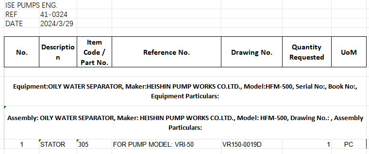 【询价】船舶备件—定子（CK-J20240401-02）询价-泰州昌宽社区-报价采购-船用采购网-船舶物料采购-船务服务-一站式船用设备供应服务