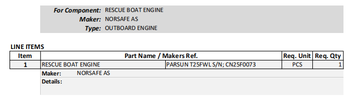 【询价】船舶备件—救生艇发动机（CK-R20240403-10）询价-泰州昌宽社区-报价采购-船用采购网-船舶物料采购-船务服务-一站式船用设备供应服务
