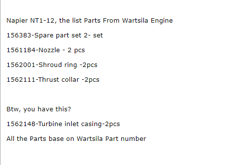 【询价】船舶备件—wartslia备件（CK-Y20240528-03）询价-泰州昌宽社区-报价采购-船用采购网-船舶物料采购-船务服务-一站式船用设备供应服务