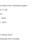 船舶备件—WARTSILA备件（CK-R20240528-01）询价-船用采购网-船舶物料采购-船务服务-一站式船用设备供应服务