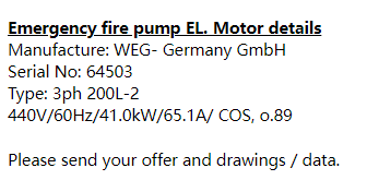 【询价】船舶备件—应急消防泵（CK-C20240507-10）询价-泰州昌宽社区-报价采购-船用采购网-船舶物料采购-船务服务-一站式船用设备供应服务