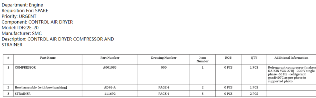 【询价】船舶备件—SMC备件（CK-C20240529-06）询价-泰州昌宽社区-报价采购-船用采购网-船舶物料采购-船务服务-一站式船用设备供应服务