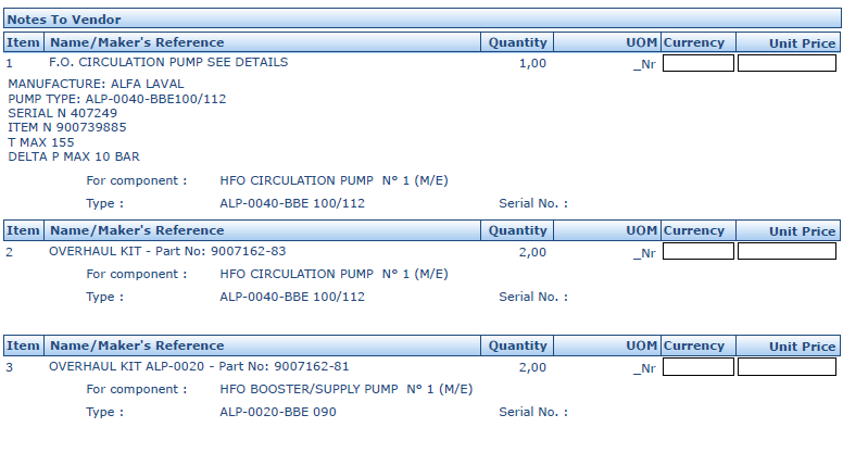 【询价】船舶备件—ALFA备件（CK-C20240511-01）询价-泰州昌宽社区-报价采购-船用采购网-船舶物料采购-船务服务-一站式船用设备供应服务