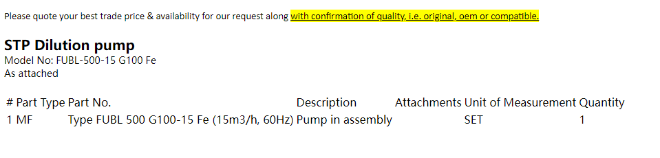 【询价】船舶备件—STP稀释泵（CK-L20240506-08）询价-泰州昌宽社区-报价采购-船用采购网-船舶物料采购-船务服务-一站式船用设备供应服务