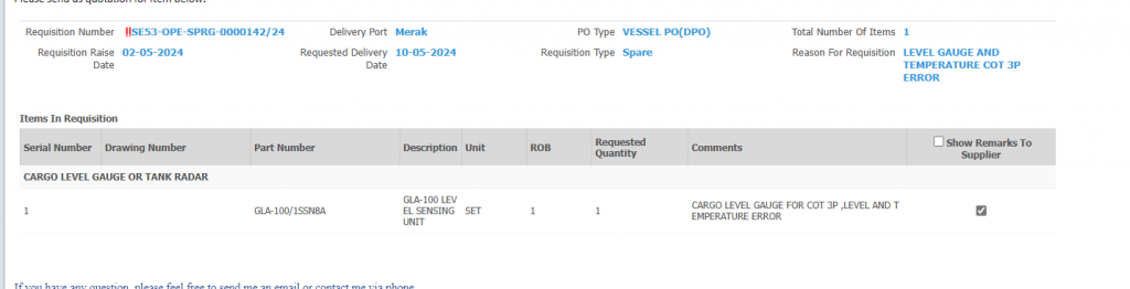 【询价】船舶备件—液位传感装置（CK-R20240514-03）询价-泰州昌宽社区-报价采购-船用采购网-船舶物料采购-船务服务-一站式船用设备供应服务