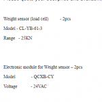 船舶备件—重量传感器&电子模块（CK-J20240506-18）询价-船用采购网-船舶物料采购-船务服务-一站式船用设备供应服务