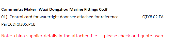【询价】船舶备件—水密门控制卡（CK-J20240522-07）询价-泰州昌宽社区-报价采购-船用采购网-船舶物料采购-船务服务-一站式船用设备供应服务