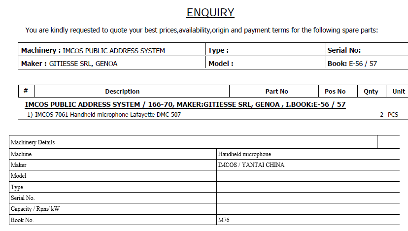 【询价】船舶备件—手持式麦克风（CK-C20240529-11）询价-泰州昌宽社区-报价采购-船用采购网-船舶物料采购-船务服务-一站式船用设备供应服务