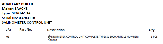 【询价】船舶备件—盐度计控制单元（CK-C20240509-07）询价-泰州昌宽社区-报价采购-船用采购网-船舶物料采购-船务服务-一站式船用设备供应服务