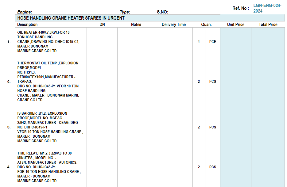 【询价】船舶备件—备件（CK-C20240530-15）询价-泰州昌宽社区-报价采购-船用采购网-船舶物料采购-船务服务-一站式船用设备供应服务