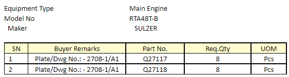 【询价】船舶备件—主发动机（CK-C20240507-13）询价-泰州昌宽社区-报价采购-船用采购网-船舶物料采购-船务服务-一站式船用设备供应服务