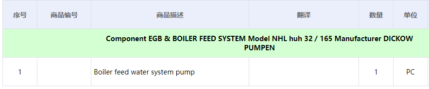 【询价】船舶备件—锅炉给水系统泵（CK-C20240521-17）询价-泰州昌宽社区-报价采购-船用采购网-船舶物料采购-船务服务-一站式船用设备供应服务