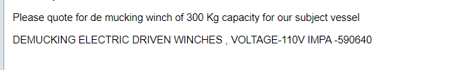 【询价】船舶备件—分闸电动绞车（CK-Y20240524-04）询价-泰州昌宽社区-报价采购-船用采购网-船舶物料采购-船务服务-一站式船用设备供应服务